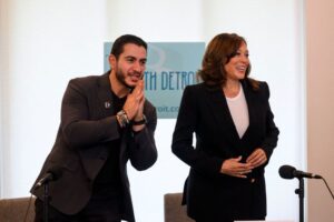 Kamala Harris campaigns with Abdul El-Sayed to unify Democratic voters