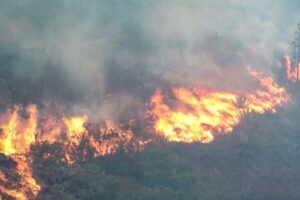 Central Colombia forest fire threatens tourist town of Villa de Leyva