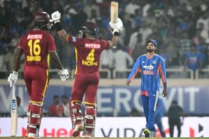 West Indies beat India as Hope’s hundred secures record T20 chase