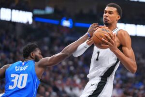 Wembanyama scores 23 as Spurs beat Mavericks for first win of NBA season