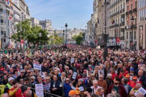 About 25,000 rally in Madrid in support of Spain’s state pension scheme